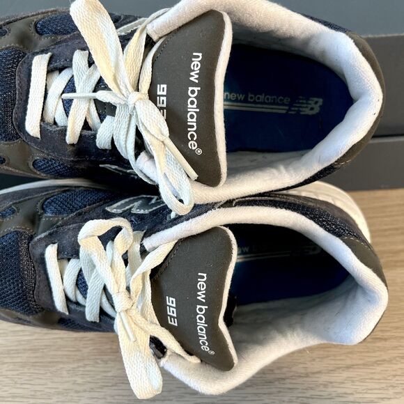 New Balance 993 Navy Blue Suede Casual Shoes GC993NW Women’s Size 7 - Picture 10 of 12